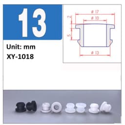 4.5mm~30mm White Silicone Rubber Snap-on Hollow Hole Plug Coil Inverted Buckle Through-hole Protective Plug