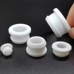 4.5mm~30mm White Silicone Rubber Snap-on Hollow Hole Plug Coil Inverted Buckle Through-hole Protective Plug