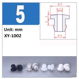 4.5mm~30mm White Silicone Rubber Snap-on Hollow Hole Plug Coil Inverted Buckle Through-hole Protective Plug