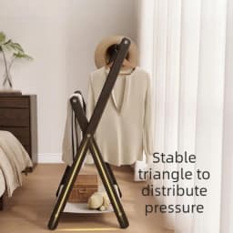 Solid Wood Clothes Racks Foldable Portability Floor Coat Rack Modern Minimalist Clothes Hanger Rack Luxury Rooms Furniture