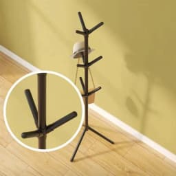 Vertical Bedroom Clothes And Hats Rack - Floor to Floor Coat Hook Tree Branch Shape Holder for Scarf Handbag Storage