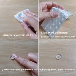 PVC Translucent Rubber Bumper Feet, Self-Adhesive Transparent Pads For Furniture, Cabinet Door Silicone Buffer Stopper
