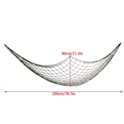Durable Thick Nylon Rope Nylon Mesh Hammock 200x80cm High Bearing Weight Travel Hammock Portable Camping Hammock Home Leisure