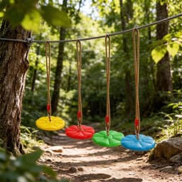 Kids Octagonal Petal Disc Swing Red Blue Thickened Hanging Rocking Swing Indoor Outdoor Sports Play Toy Children Backyard Garden