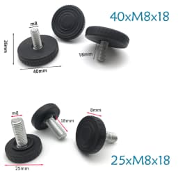 Round/Square Adjustable Foot Mats With Nut Blanking End Cap Pipe Plug Adjustable Screw Foot Pad Furniture Leg Cover End Cap