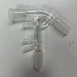 Glass microdistiller grinding mouth distillation connection pipe fractionation head, vertical thorn distillation equipment 19/26
