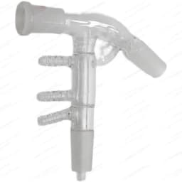 Glass microdistiller grinding mouth distillation connection pipe fractionation head, vertical thorn distillation equipment 19/26