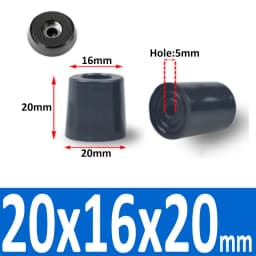Black Rubber Machine Feet Pad Table Chairs Height Adjustable Shock Pad With Gasket