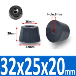 Black Rubber Machine Feet Pad Table Chairs Height Adjustable Shock Pad With Gasket