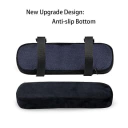 1/2Pcs Slow Rebound Memory Foam Armrest Cushion Pad Chair Mat Elbow Rest Cover Office Chair Arm Cover Black Grey Wholesale