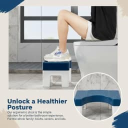 1Pcs Sturdy Plastic Toilet Squat Stool Non Slip Surface Stable Legs For Better Bowel Posture Adults Kids Bathroom