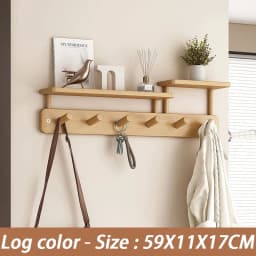 Wall Mounted Coat Racks Entrance Hall Clothes Storage Rack Stand Interior Hallway Clothing Organizer Hanger with Storage Shelf