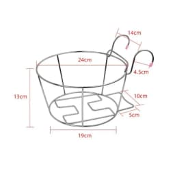 2026 Stainless Steel Flower Stand Simple Flower Pot Hanging Rack Balcony Flower Stand Hanging Basket Flower Pot Rack