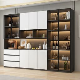 LivingRoom Cabinet Premium Solid Wood Dining Side Cabinet Integrated Household Light Luxury High-end Wine Cabinet Storage Locker