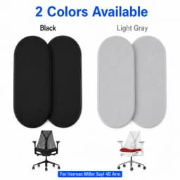 Herman Miller Sayl 4D Arm Pads Replacement Black/Light Gray 1 Pair Office Chair Armrest Pad Caps Repair Parts