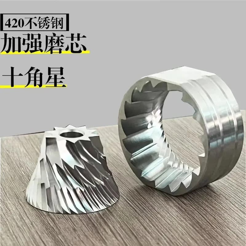 Coffee Grinder Stainless Steel Grinding Core Home Grinder SUS420 Grinding Core Commercial Coffee Bean SUS440 Knife Head