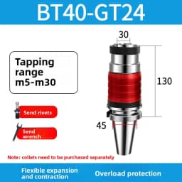 BT30-GT12 Tapping Holder Flexible Overload Protection M3-M16 for CNC Machining Center