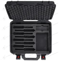 PP material double-layer microphone storage box, empty box, 8 handheld + 8 fanny packs + headset microphone vacancy