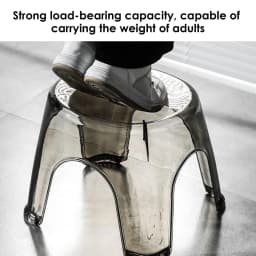 Clear Shower Foot Stool Waterproof and Non-slip transparent household children's round stool, thickened small stool