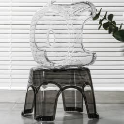 Clear Shower Foot Stool Waterproof and Non-slip transparent household children's round stool, thickened small stool