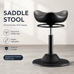 Professional Salon Swivel Chair with 360° Silent Casters, SGS-Certified Gas Lift, Adjustable Height & Reinforced Steel Base