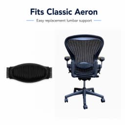 Herman Miller Aeron Classic Lumbar Support Pad Replacement Black/Gray Size A/B/C Office Chair Back Support Cushion
