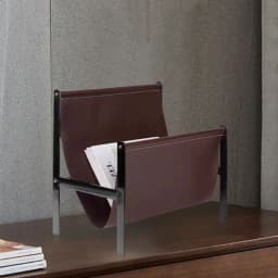 Leather Magazine Rack Metal Floor Multipurpose Book Newspaper Holder Creative Luxury Storage Shelf Home Organizer Racks Decor