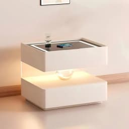 Smart Charging Nightstand Modern Organizer Decor Drawers Bedroom Mobile Bedside Table Storage Mesitas De Noche Hotel Furniture