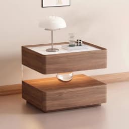 Smart Charging Nightstand Modern Organizer Decor Drawers Bedroom Mobile Bedside Table Storage Mesitas De Noche Hotel Furniture