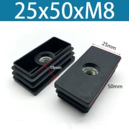 Round/Square Adjustable Foot Mats With Nut Blanking End Cap Pipe Plug Adjustable Screw Foot Pad Furniture Leg Cover End Cap