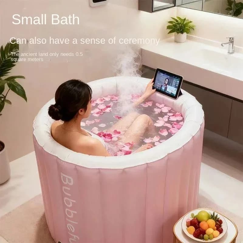 Automatic Inflatable Folding Bath Tub Cloth+PVC Material Bath Tub Insulated Bath Tub