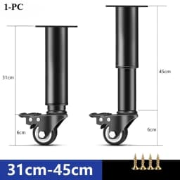 1Pcs 14-16/18-24cm Adjustable Furniture Feet High Quality Universal Caster Wheel for Furniture Swivel Caster Silent Portability