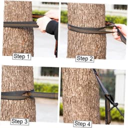 2Pcs High Bearing Capacity Hammock Straps 600lbs Breaking Strength Polyester Hammock Belt Rope 5 Ring Correias De Poliéster