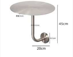 Modern Minimalist Stainless Steel Hang on Bar Table Compact Counter Space Saving Corner Desk for Cafe Shop Rustproof