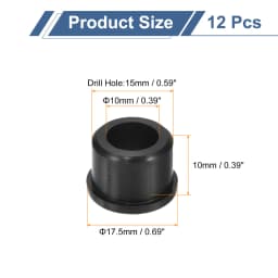 4/6/10/12/18Pcs Rubber Grommets 7-10mm ID Top Hat Grommet Black Silicone Rubber Hole Plug Gasket for Wiring, Automotive
