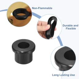 4/6/10/12/18Pcs Rubber Grommets 7-10mm ID Top Hat Grommet Black Silicone Rubber Hole Plug Gasket for Wiring, Automotive