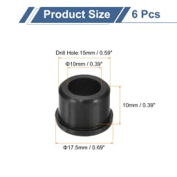 4/6/10/12/18Pcs Rubber Grommets 7-10mm ID Top Hat Grommet Black Silicone Rubber Hole Plug Gasket for Wiring, Automotive