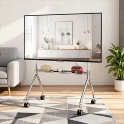 Multifunctional Stainless Steel TV Stand Fits 32-75 Inches with Storage Living Room Game Room Movie Office Flexible Convenient