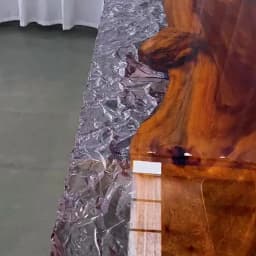 Modern Home Furniture Factory Direct Solid Walnut Wood Restaurant Kitchen River Dining Table Epoxy Resin Slab