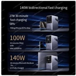 48000mAh Power Bank, Large Capacity, 140W Two-way Fast Charging, 300W, Output Portable Outdoor Iron Phosphate