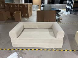 Air Compression Deformable Modern Style Flannel Modular Sofa Fabric Couch for Living Room Sectional Composable Sofa Bed
