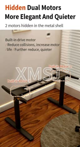 Electric Lifting Desk With Dual Motors, 2-Section , Child Lock, Height Memory Adjustable, DIY Silent Office Desk Capacity 150kg
