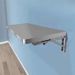 304 Stainless Steel Folding Table Space Saving Dining Table for Kitchen Apartment Computer Desk Wall Mounted Home Office Tables