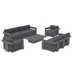 Modern Outdoor Aluminum Sofa Set with Coffee Table, Garden Terrace, Patio and Park Waterproof Terrace Leisure Furniture