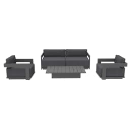 Modern Outdoor Aluminum Sofa Set with Coffee Table, Garden Terrace, Patio and Park Waterproof Terrace Leisure Furniture