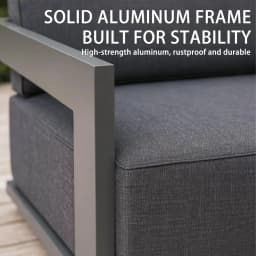 Modern Outdoor Aluminum Sofa Set with Coffee Table, Garden Terrace, Patio and Park Waterproof Terrace Leisure Furniture
