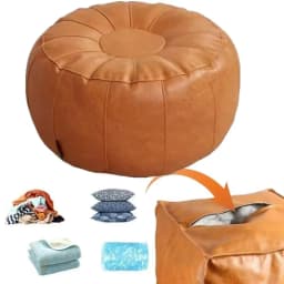 PU Leather Unstuffed Storage Leg Bench Need to Fill Clothes Large Capacity Clothes Storage Chair Non-Slip Nordic Sofa Footstool
