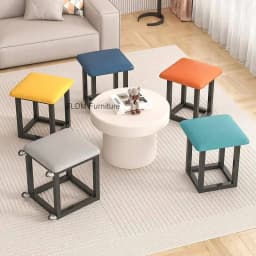 modern Creative 5 in 1 Sofa Stool Nordic Living Room Furniture Home Rubik's Cube Combination Fold Stool Iron Storage Ottomans y