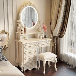 Hxl vanity table - all-in-one multifunctional makeup desk with storage for bedroom