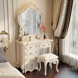 Hxl vanity table - all-in-one multifunctional makeup desk with storage for bedroom
